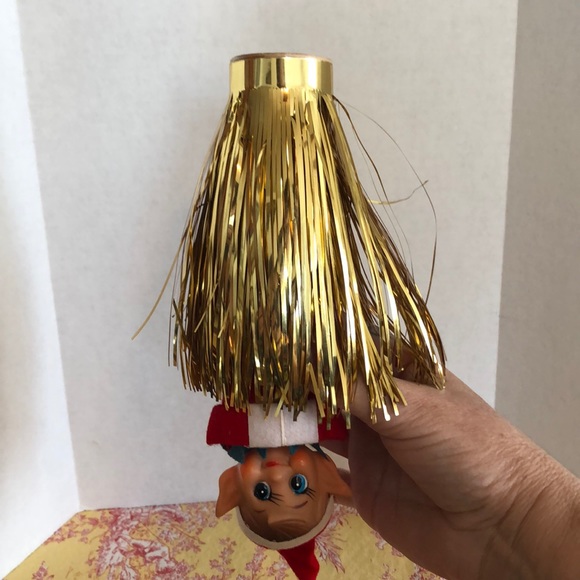 Vintage Christmas elf centerpiece or on top of Christmas tree - Picture 6 of 8